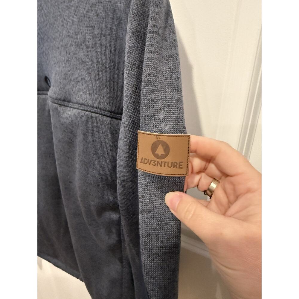 ADV3NTURE Mens Charcoal Gray Full Zip Fleece Lined Size Medium Jacket Can Opener - Picture 8 of 12